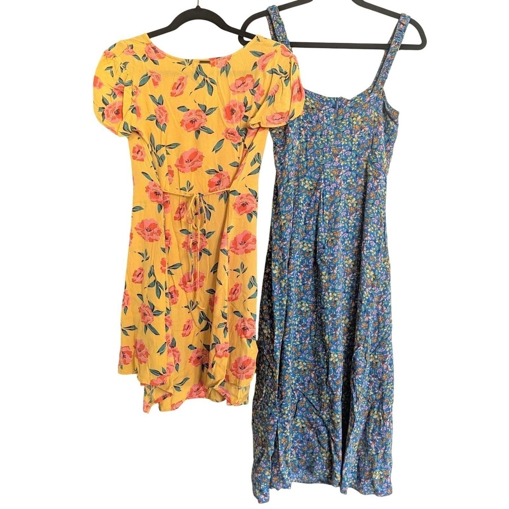 2 XS Dresses! Boho Bundle Lot Billabong Zara Floral‎ Dress Ditsy Women Festival